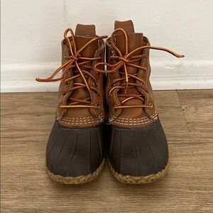 Brown and Tan LL Bean Duck Boots